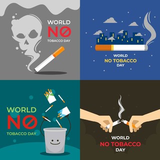骷髅烟雾家园扔掉香烟世界哮喘日禁烟日肺健康禁烟矢量图